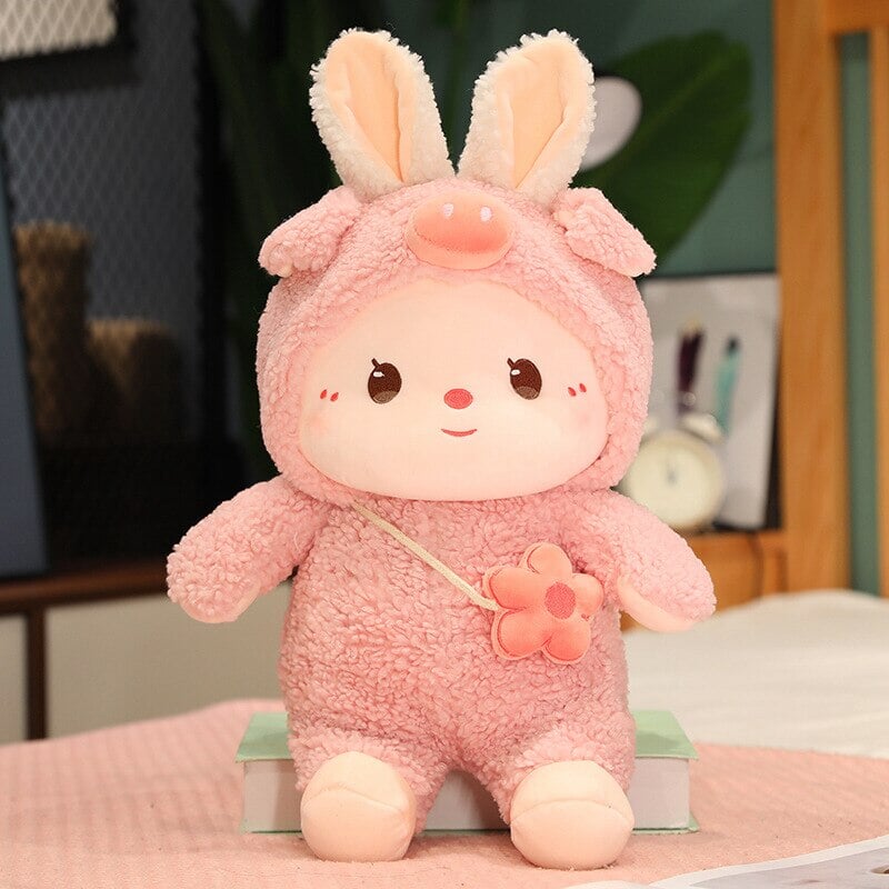 Kawaii Dressed Fluffy Bunny Plushie - Kawaiies - Adorable - Cute - Plushies - Plush - Kawaii