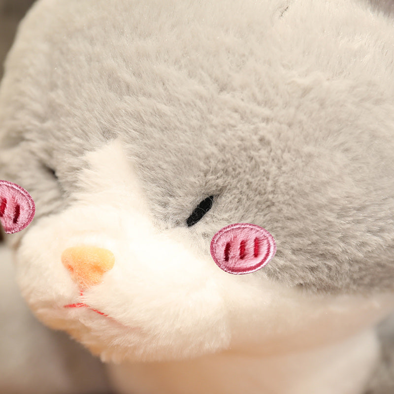 Kawaii Grey Half Cat Half Shark Combo Plushie - Kawaiies - Adorable - Cute - Plushies - Plush - Kawaii