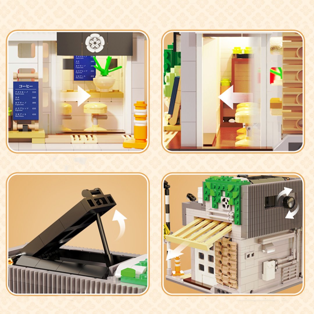 Kawaii Japanese Coffee Store Building Set - Kawaiies - Adorable - Cute - Plushies - Plush - Kawaii