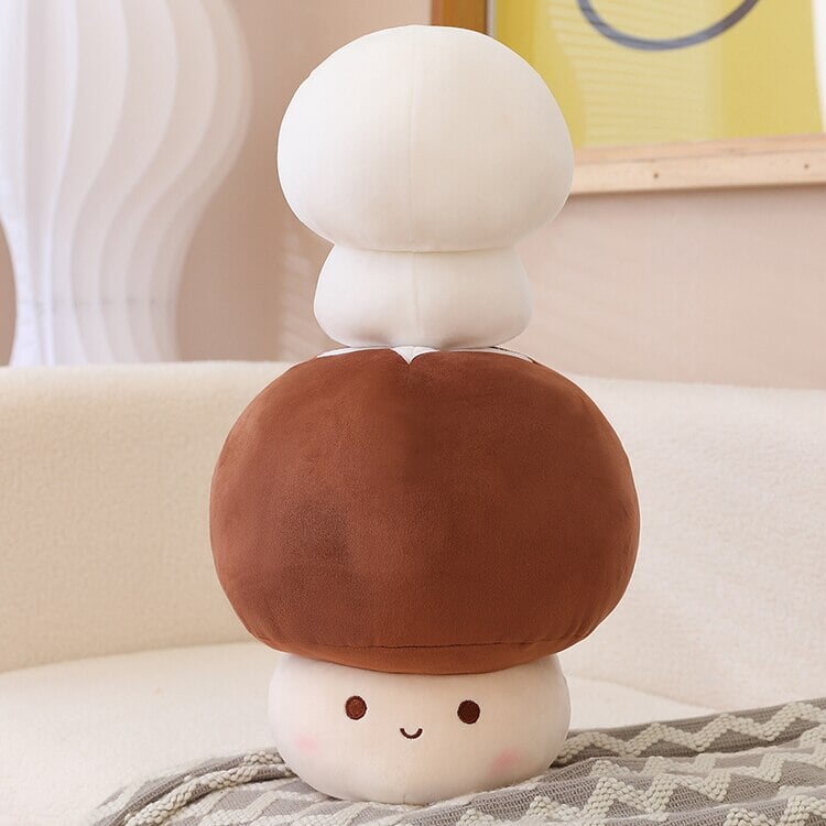Kawaii Red Brown White Mushroom Plushie Family - Kawaiies - Adorable - Cute - Plushies - Plush - Kawaii