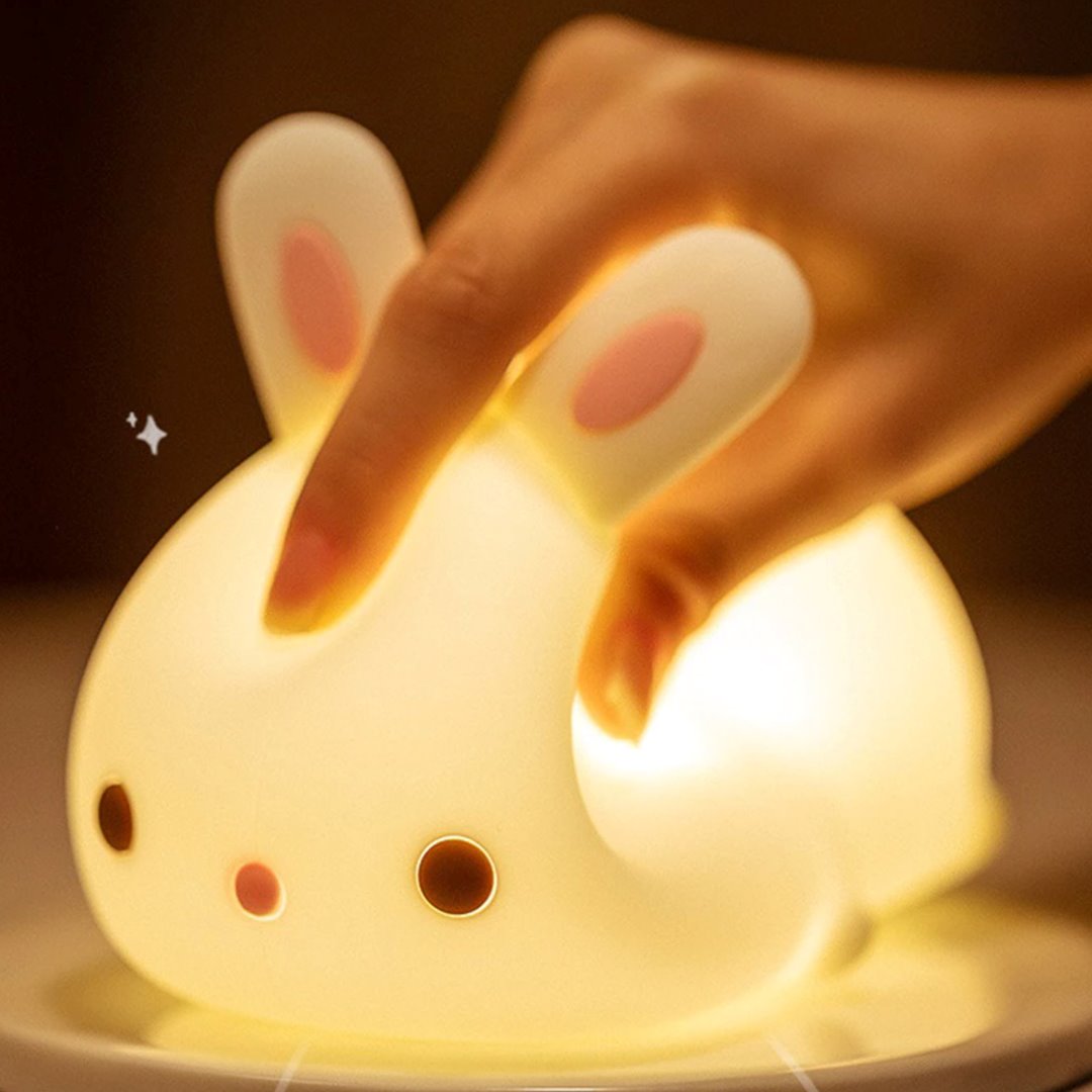 Laying Cat & Bunny LED Night Light - Kawaiies - Adorable - Cute - Plushies - Plush - Kawaii