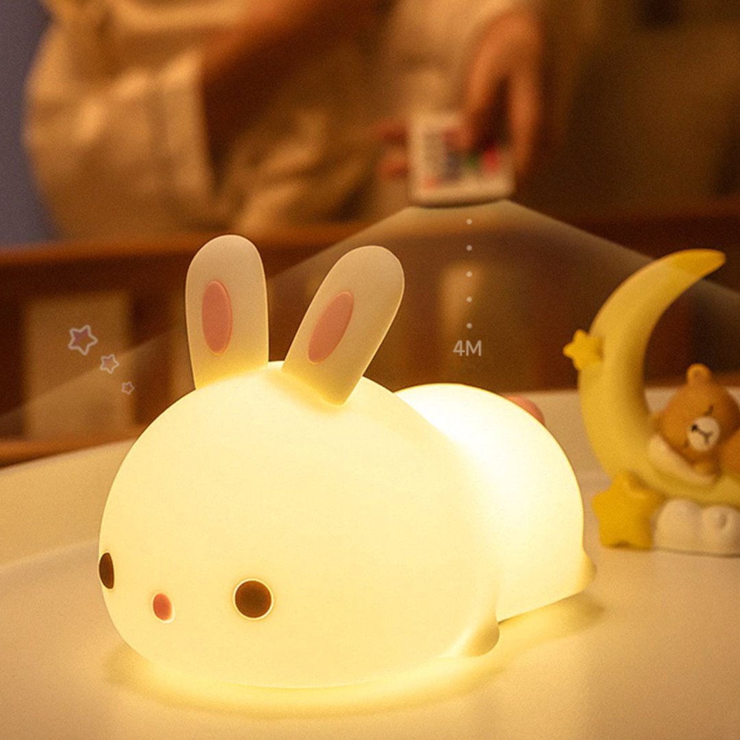 Laying Cat & Bunny LED Night Light - Kawaiies - Adorable - Cute - Plushies - Plush - Kawaii