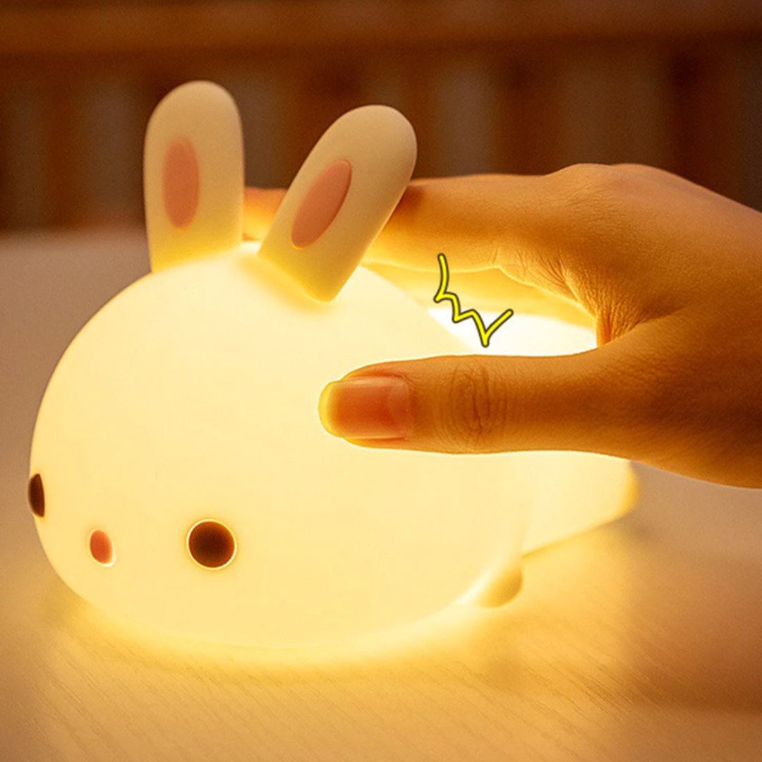 Laying Cat & Bunny LED Night Light - Kawaiies - Adorable - Cute - Plushies - Plush - Kawaii