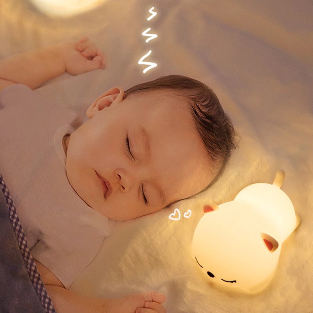 Laying Cat & Bunny LED Night Light - Kawaiies - Adorable - Cute - Plushies - Plush - Kawaii
