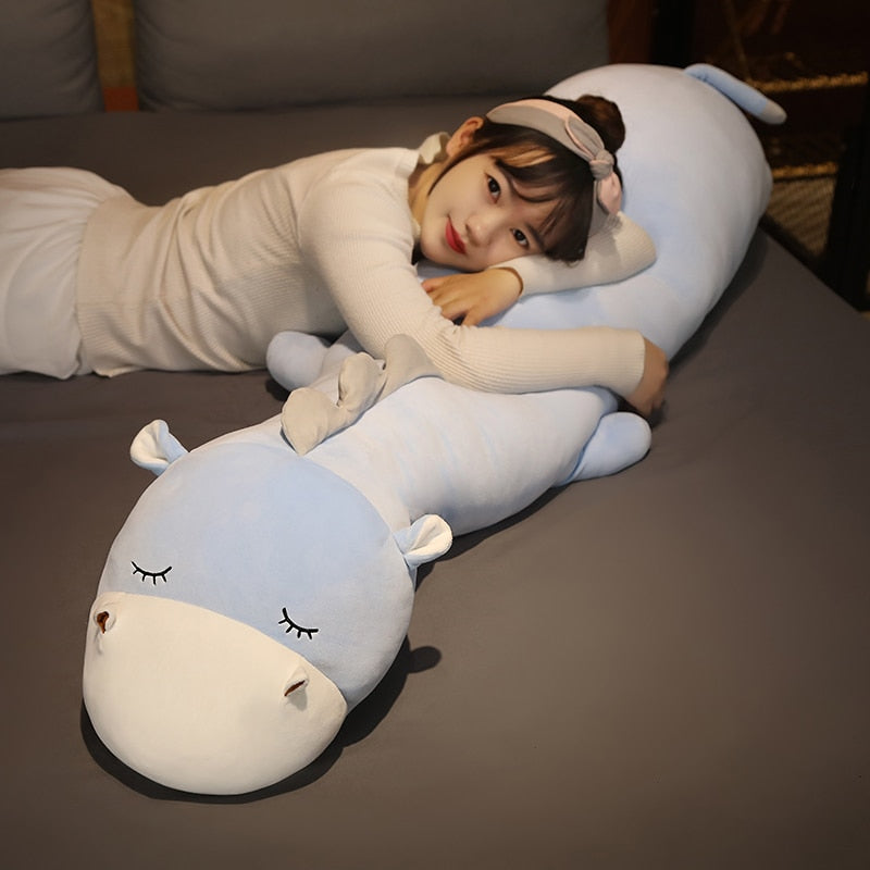 Long Cuddly Hippo Cow Sheep Plushies - Kawaiies - Adorable - Cute - Plushies - Plush - Kawaii