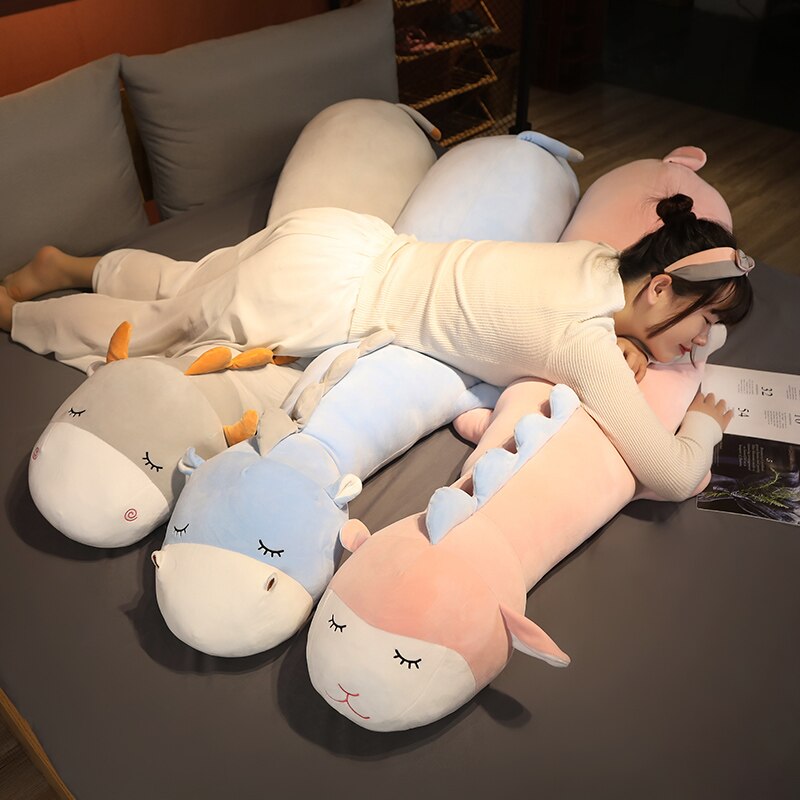 Long Cuddly Hippo Cow Sheep Plushies - Kawaiies - Adorable - Cute - Plushies - Plush - Kawaii