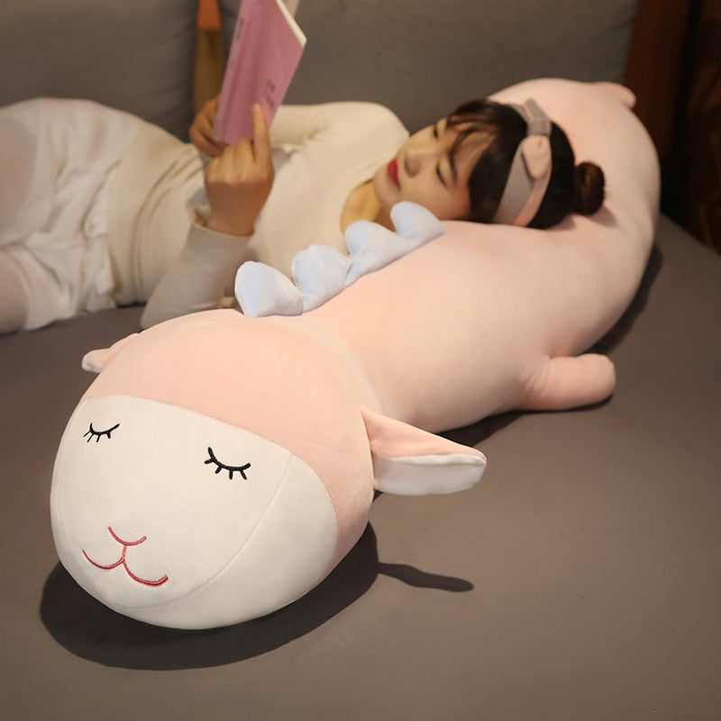 Long Cuddly Hippo Cow Sheep Plushies - Kawaiies - Adorable - Cute - Plushies - Plush - Kawaii
