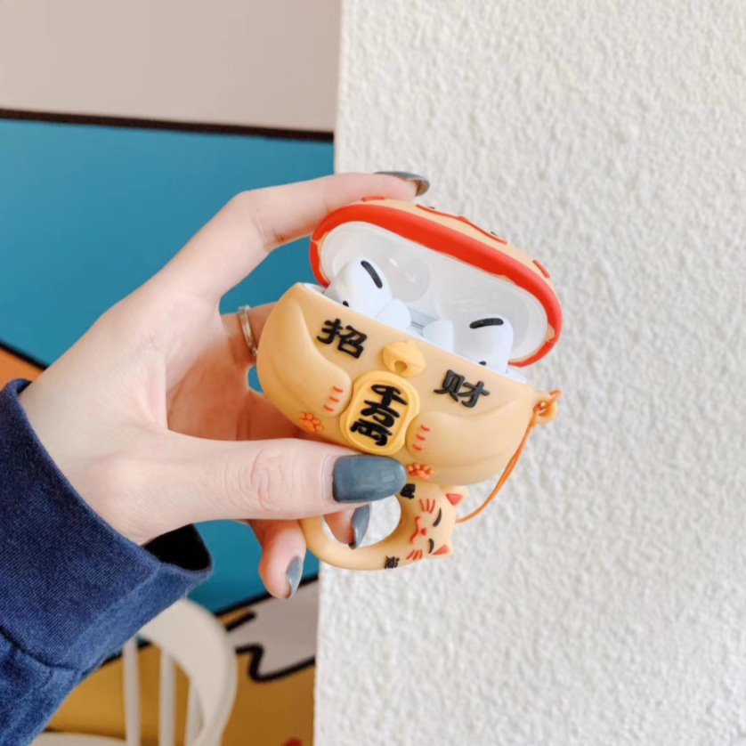 Lucky Cat Airpods Case (1&2&3&Pro) | LIMITED STOCK - Kawaiies - Adorable - Cute - Plushies - Plush - Kawaii