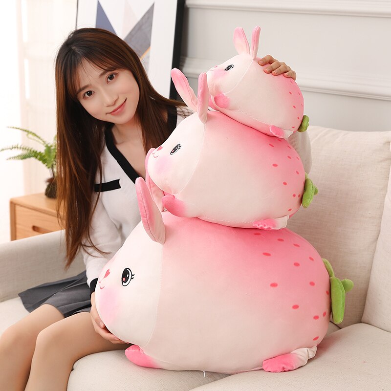 Lucky Strawberry Bunny Plushies - Kawaiies - Adorable - Cute - Plushies - Plush - Kawaii