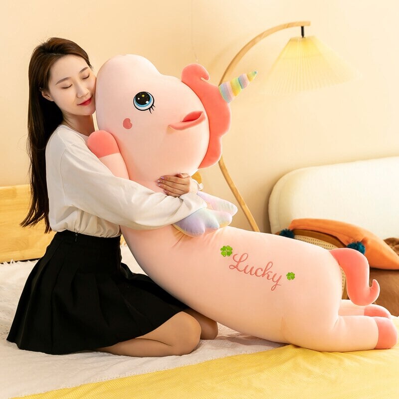 Lucky the Long Pink Unicorn Plushie - Kawaiies - Adorable - Cute - Plushies - Plush - Kawaii