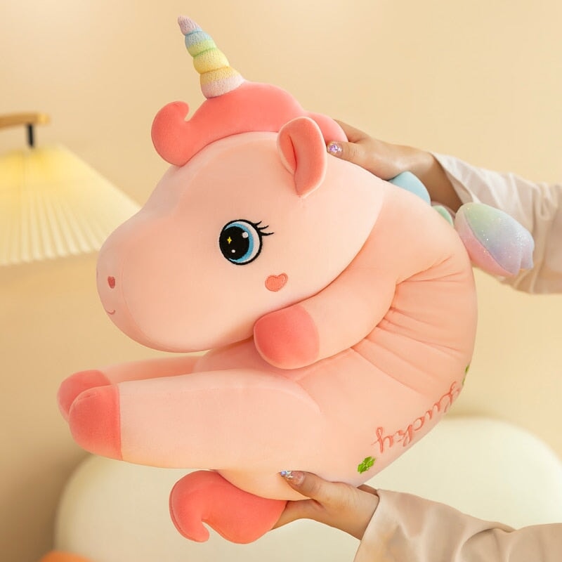 Lucky the Long Pink Unicorn Plushie - Kawaiies - Adorable - Cute - Plushies - Plush - Kawaii