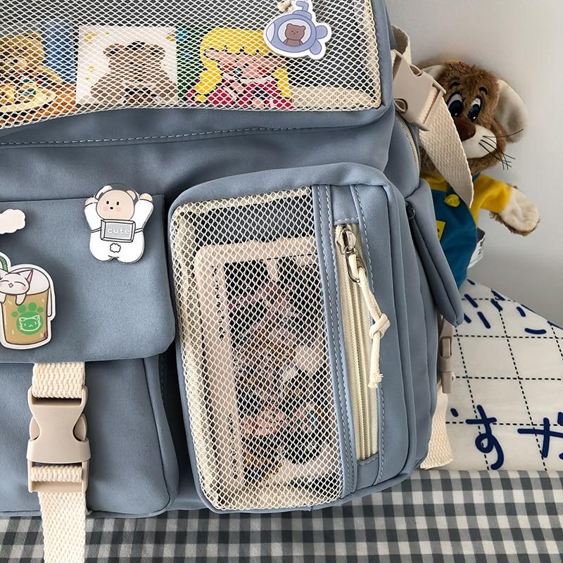 Nylon Study Besties Backpack - Kawaiies - Adorable - Cute - Plushies - Plush - Kawaii