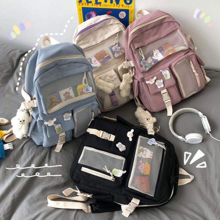 bestie 12 cute mini small backpack Nylon Study Besties Backpack – Kawaiies