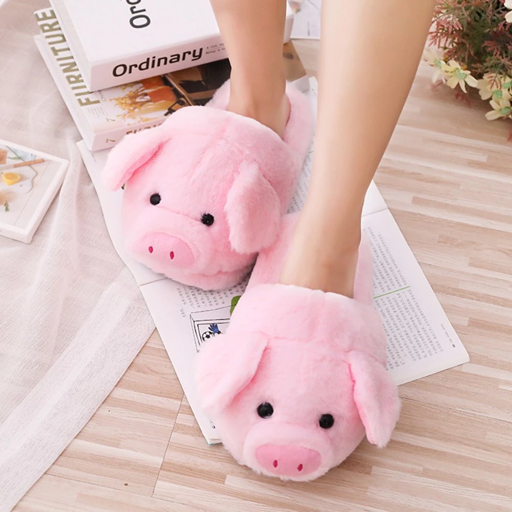 Pink Piggy Plush Slippers - Kawaiies - Adorable - Cute - Plushies - Plush - Kawaii
