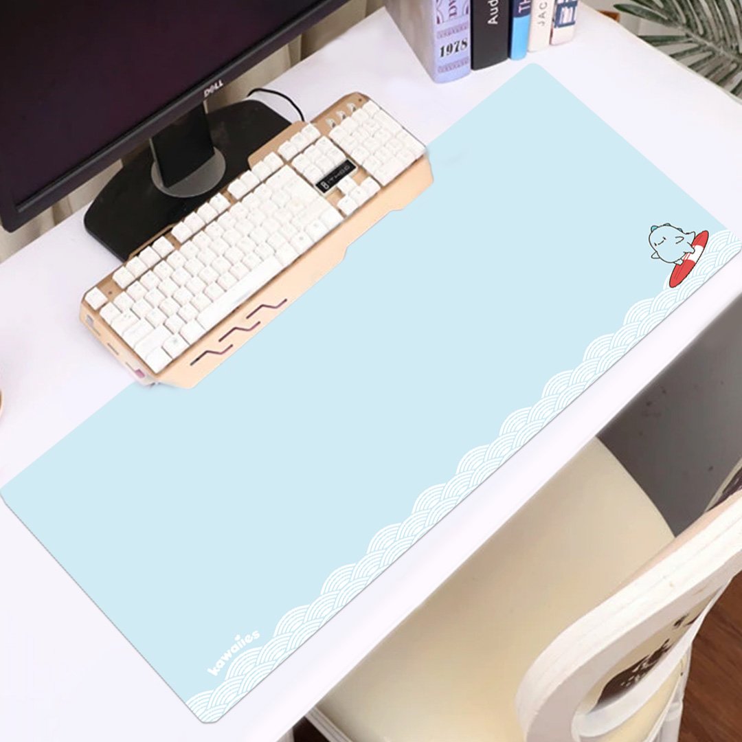 Ride the Wave with Tato Large Mouse Pad - Kawaiies - Adorable - Cute - Plushies - Plush - Kawaii