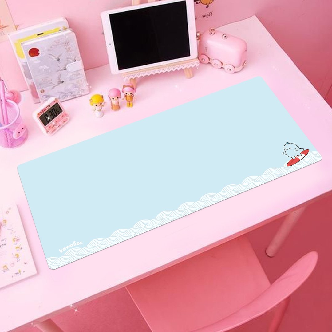 Ride the Wave with Tato Large Mouse Pad - Kawaiies - Adorable - Cute - Plushies - Plush - Kawaii