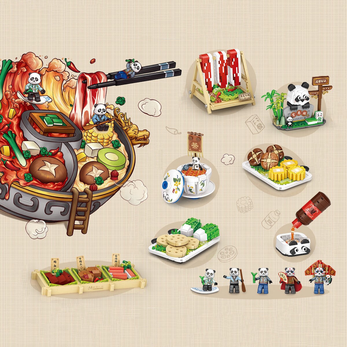 Royal Hot Pot Meal Micro Building Set | NEW - Kawaiies - Adorable - Cute - Plushies - Plush - Kawaii