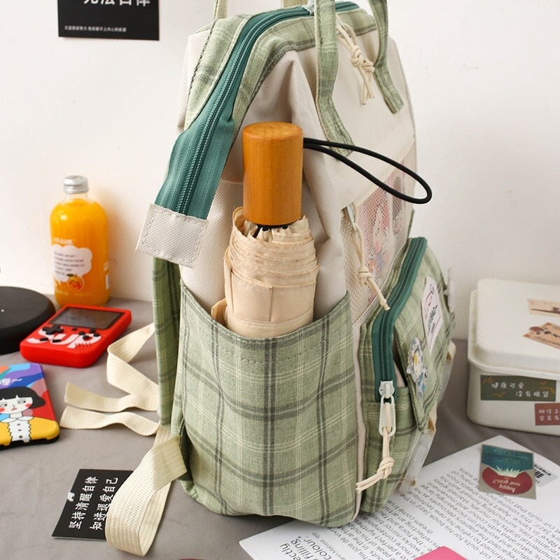 kawaiies-softtoys-plushies-kawaii-plush-Set of 5 Kawaii Plaid Backpack Bag Collection Bag