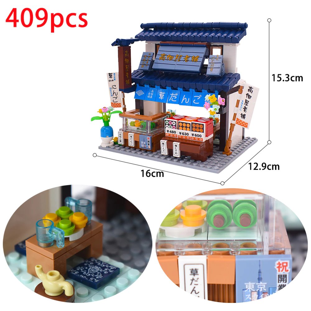 Shirakawa-go Dori Street Japanese Stores Building Sets - Limited Stock - Kawaiies - Adorable - Cute - Plushies - Plush - Kawaii