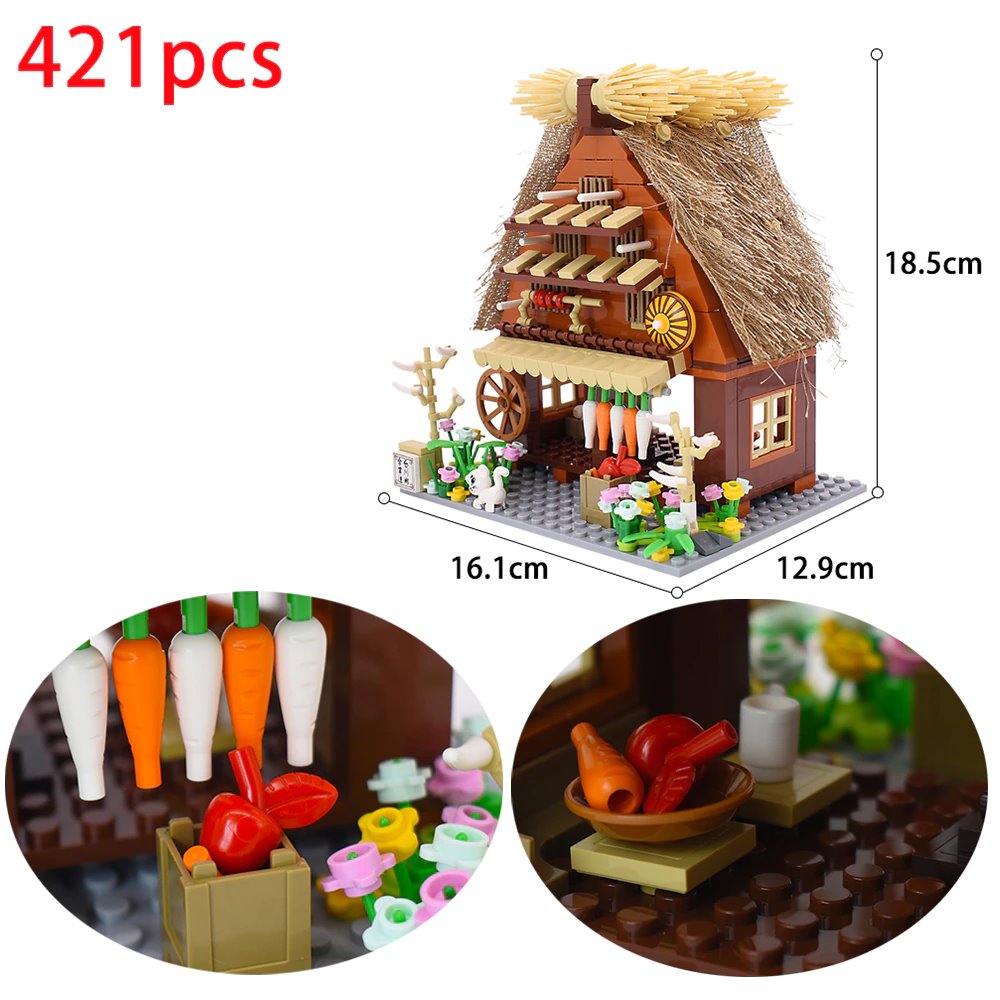 Shirakawa-go Dori Street Japanese Stores Building Sets - Limited Stock - Kawaiies - Adorable - Cute - Plushies - Plush - Kawaii