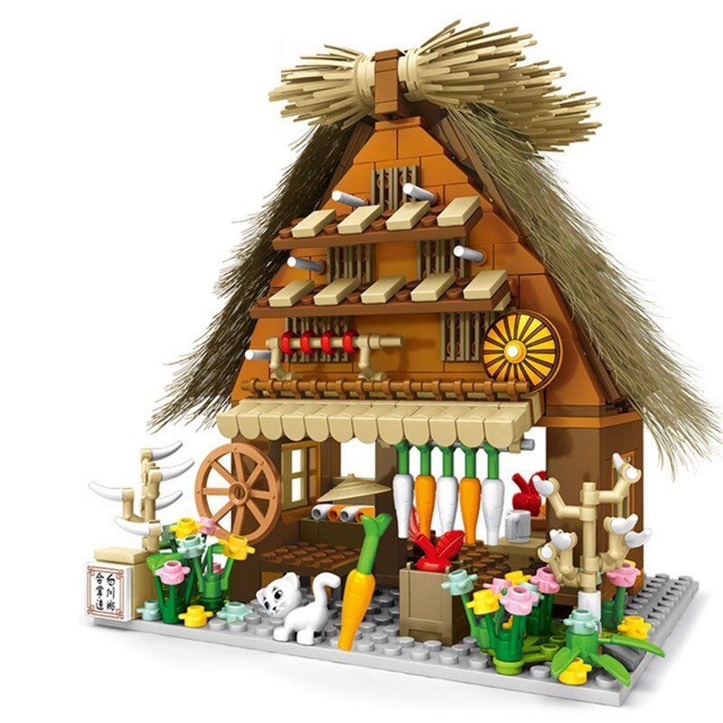 Shirakawa-go Dori Street Japanese Stores Building Sets - Limited Stock - Kawaiies - Adorable - Cute - Plushies - Plush - Kawaii