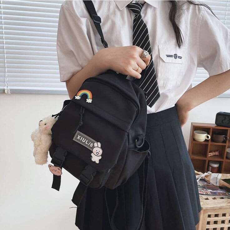 Small Cute Bear Friend Backpack & Sidebag - Kawaiies - Adorable - Cute - Plushies - Plush - Kawaii