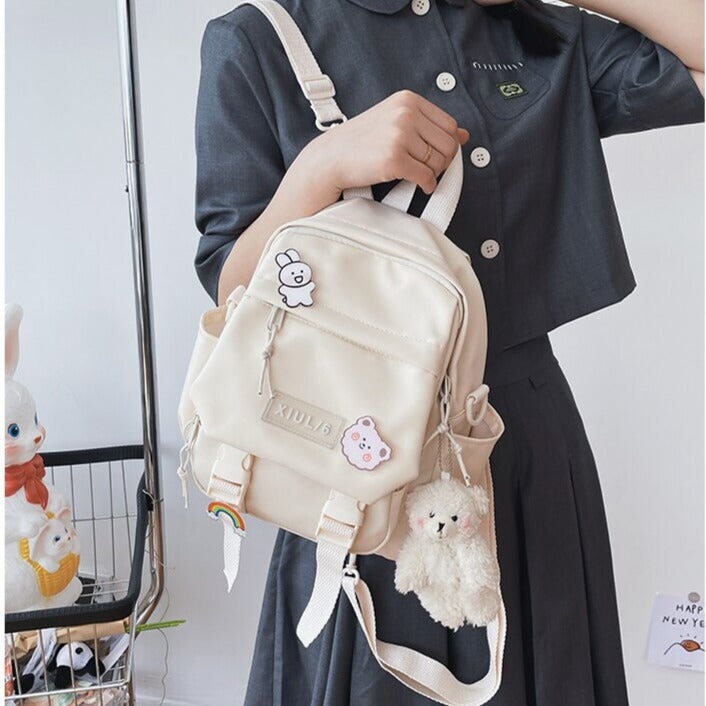 Small Cute Bear Friend Backpack & Sidebag - Kawaiies - Adorable - Cute - Plushies - Plush - Kawaii