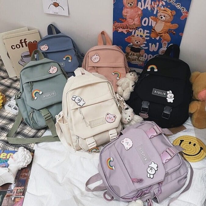 cute backpack mini Small Cute Bear Friend Backpack & Sidebag – Kawaiies