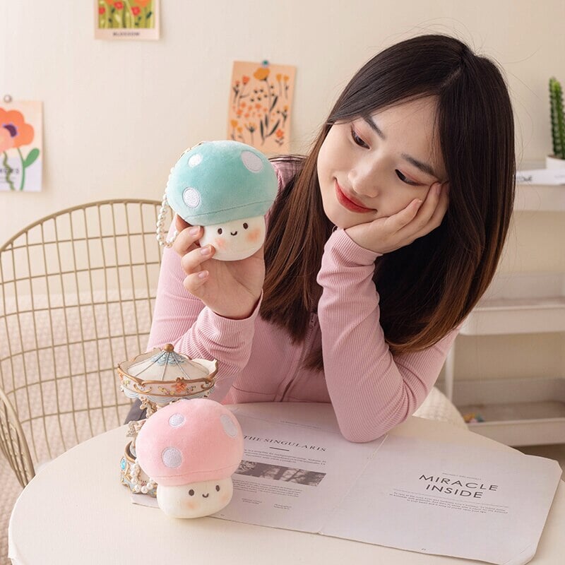 kawaiies-softtoys-plushies-kawaii-plush-Squishy Mushroom Friends Plushie Keychains | NEW Soft toy