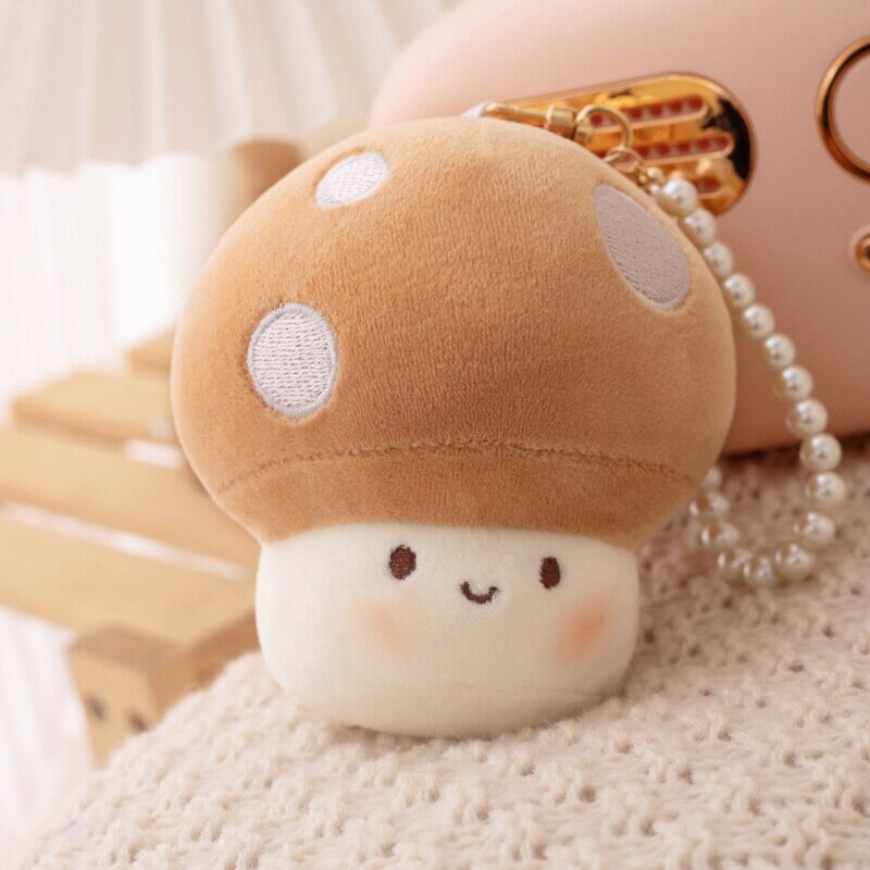 kawaiies-softtoys-plushies-kawaii-plush-Squishy Mushroom Friends Plushie Keychains | NEW Soft toy Auburn