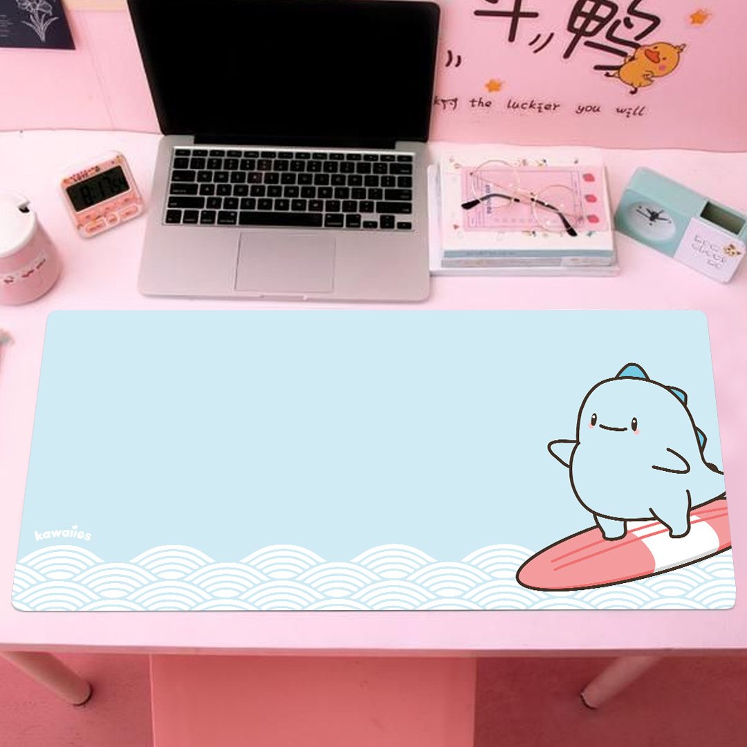 Surf with Big Tato Large Mouse Pad - Kawaiies - Adorable - Cute - Plushies - Plush - Kawaii