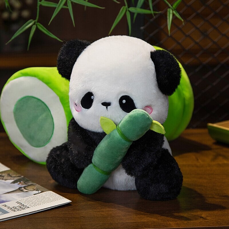 kawaiies-softtoys-plushies-kawaii-plush-Sze Sze the Panda Bamboo Hut Plushie Soft toy