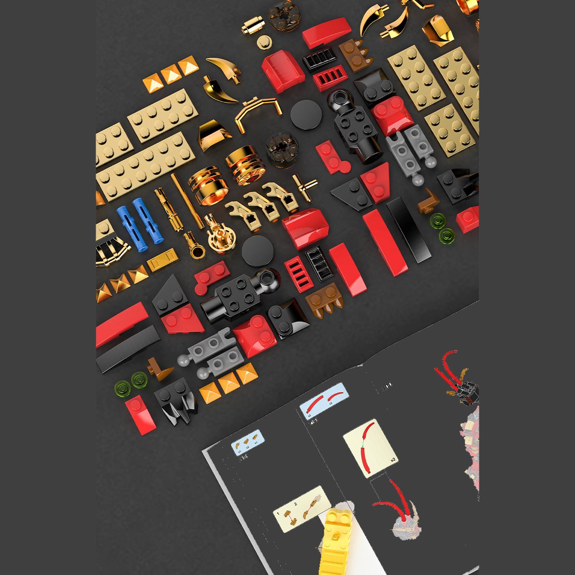 kawaiies-softtoys-plushies-kawaii-plush-The Great Monkey King Collection Dark Knight Sun Wukong Building Blocks Build it