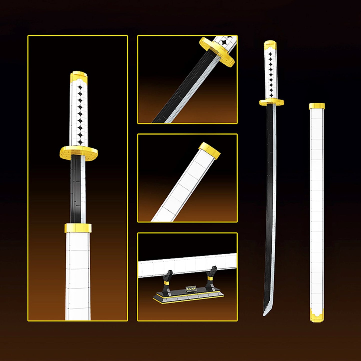 Wado Great Grade White Katana Sword Building Blocks - Kawaiies - Adorable - Cute - Plushies - Plush - Kawaii