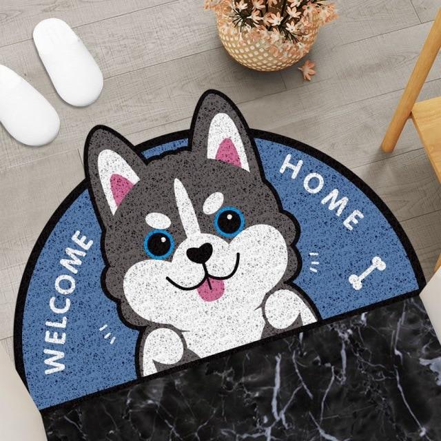 Welcome Home Dog Semi Circle Shape Mat - Kawaiies - Adorable - Cute - Plushies - Plush - Kawaii