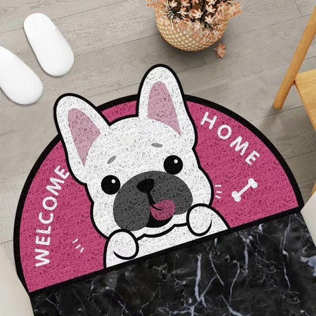 Welcome Home Dog Semi Circle Shape Mat - Kawaiies - Adorable - Cute - Plushies - Plush - Kawaii