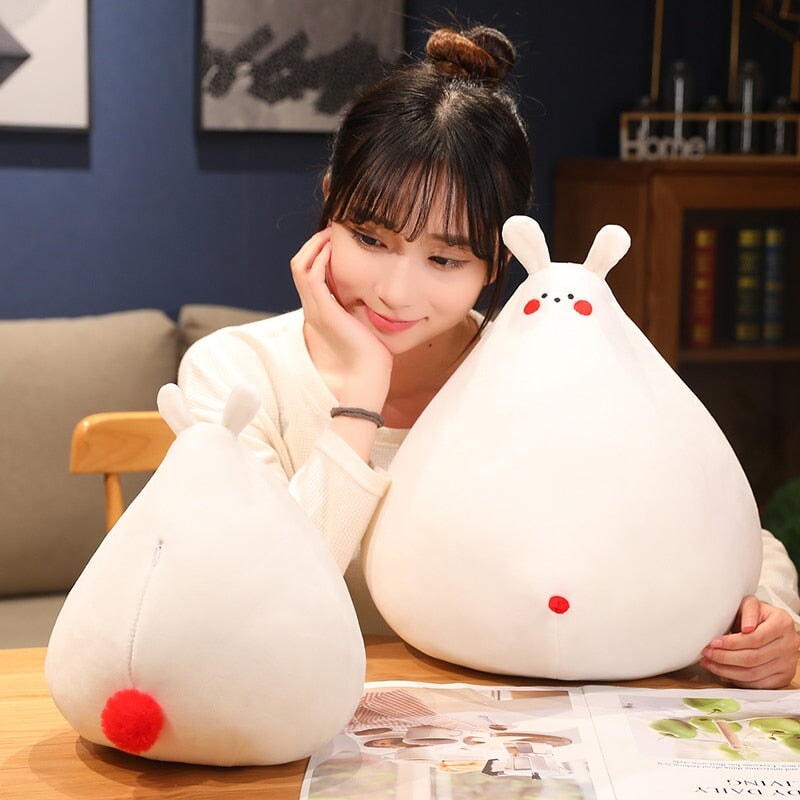 kawaiies-softtoys-plushies-kawaii-plush-Zuki the White Bunny Plushie with Mini Face | NEW Soft toy