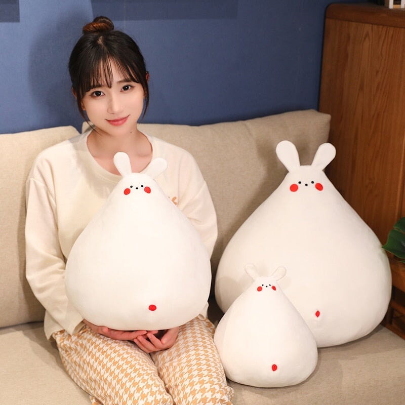 kawaiies-softtoys-plushies-kawaii-plush-Zuki the White Bunny Plushie with Mini Face | NEW Soft toy