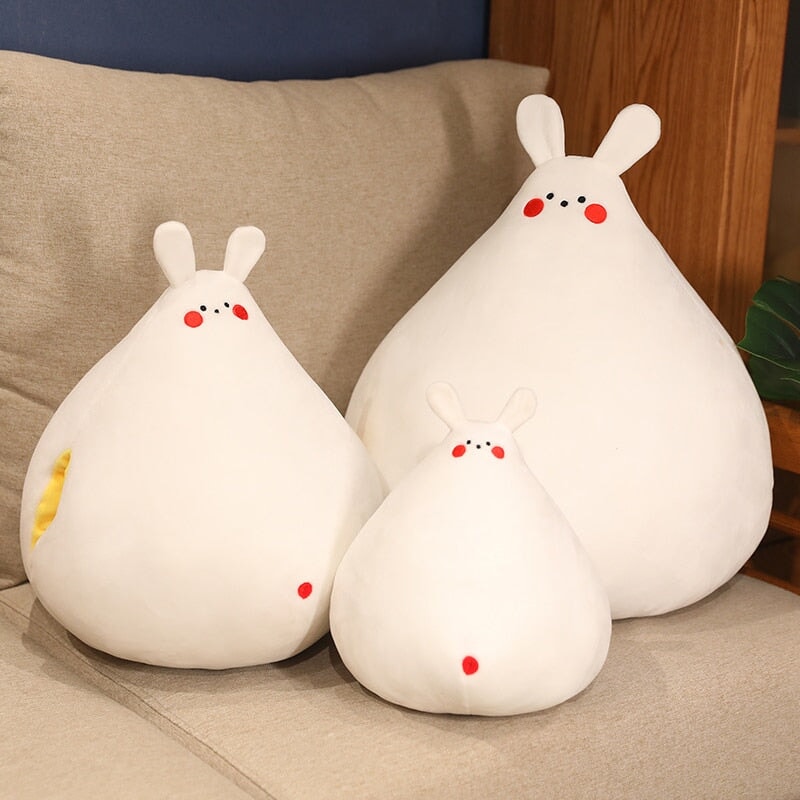 kawaiies-softtoys-plushies-kawaii-plush-Zuki the White Bunny Plushie with Mini Face | NEW Soft toy 55cm