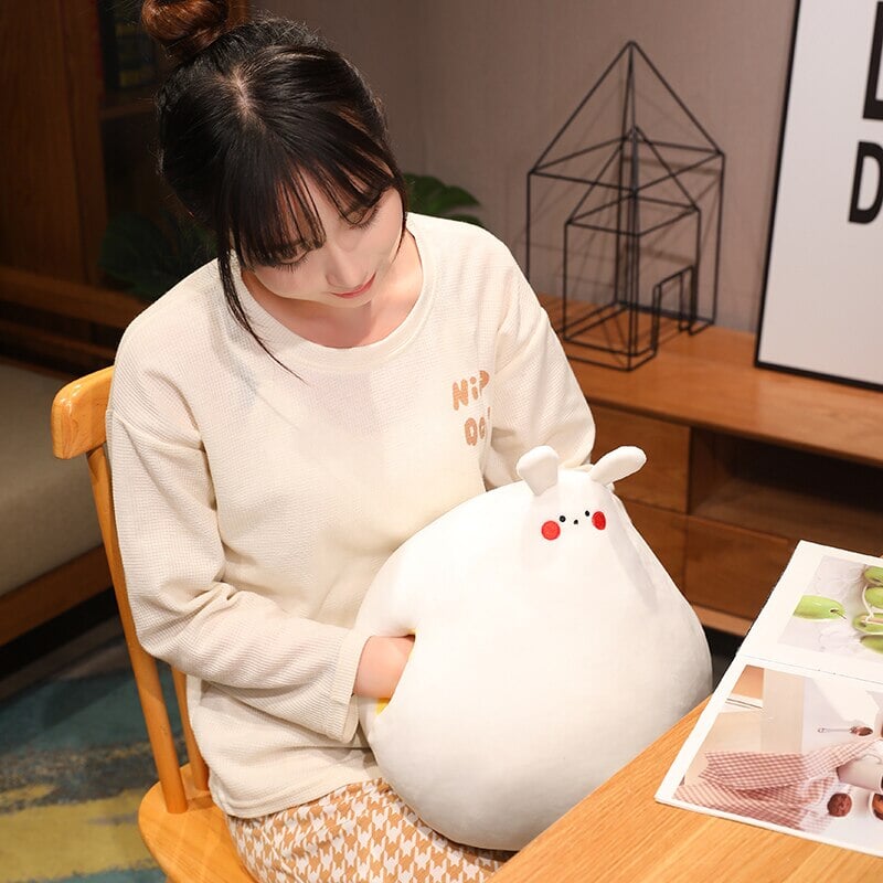 kawaiies-softtoys-plushies-kawaii-plush-Zuki the White Bunny Plushie with Mini Face | NEW Soft toy