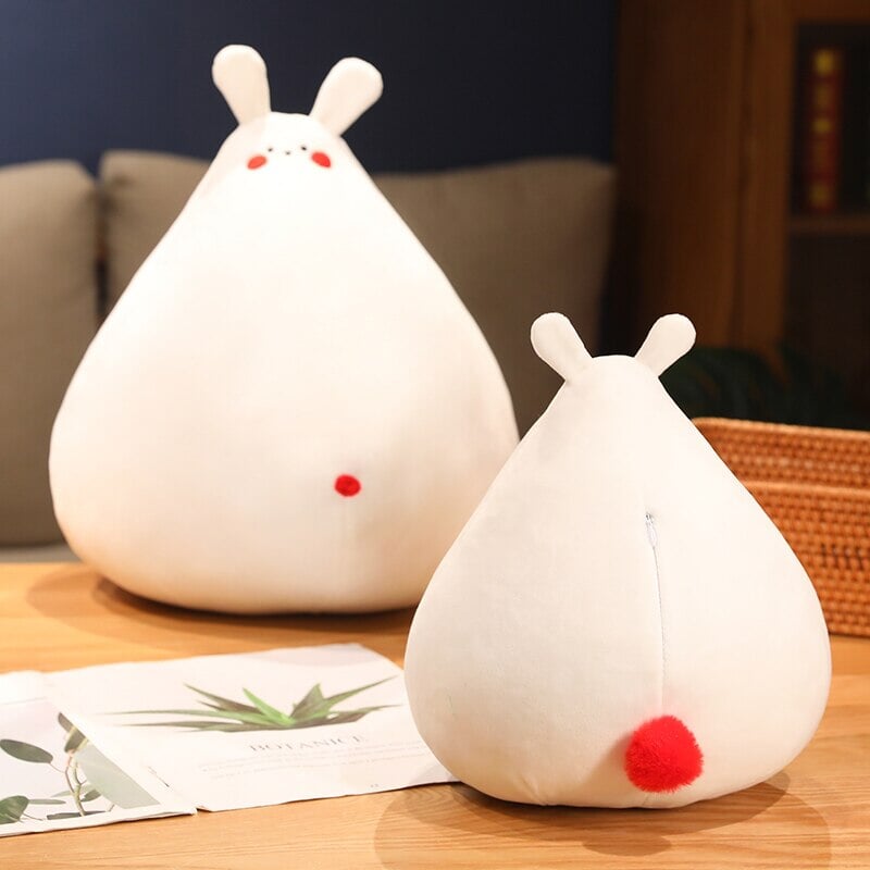 kawaiies-softtoys-plushies-kawaii-plush-Zuki the White Bunny Plushie with Mini Face | NEW Soft toy
