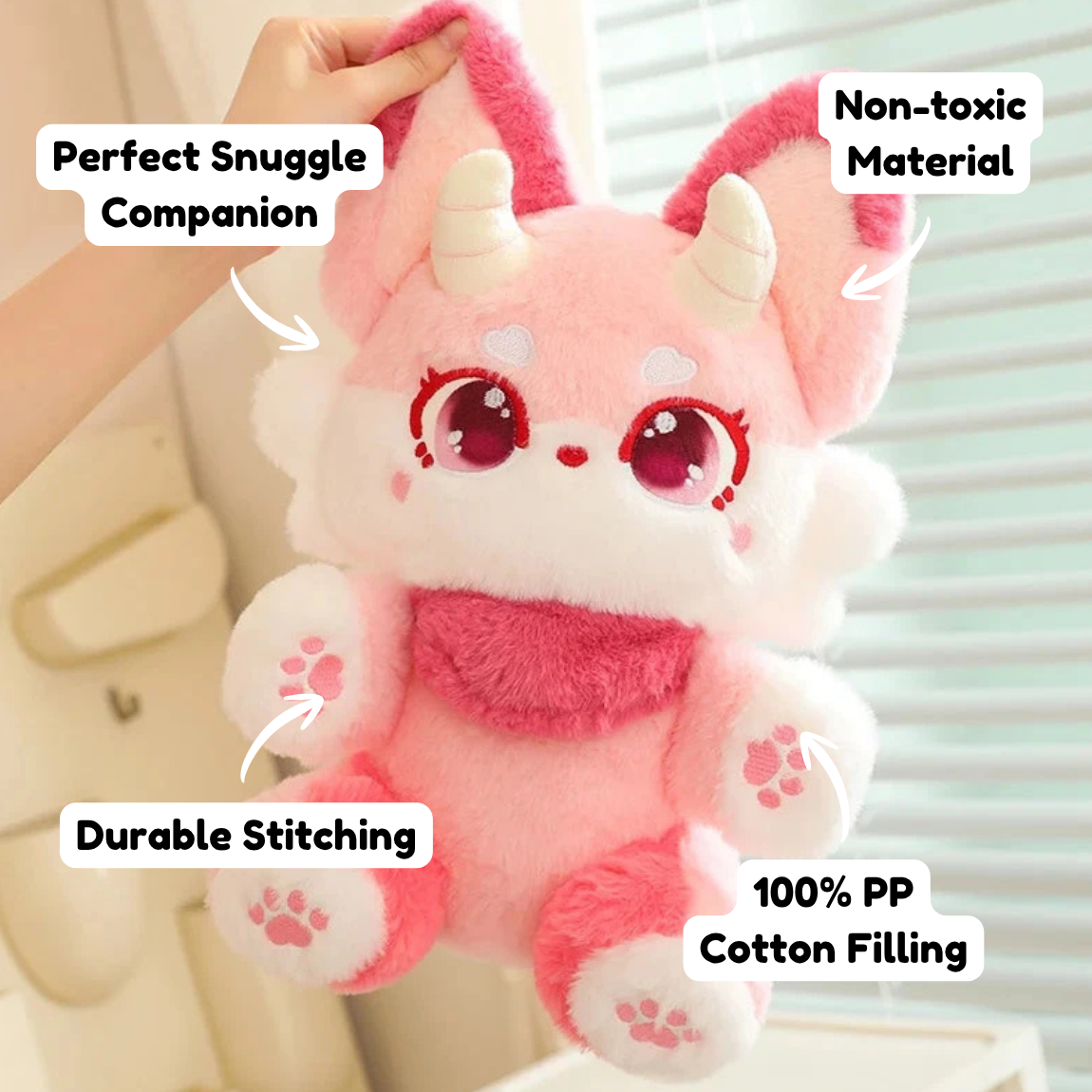 Fluffy Dreamy Horned Fox Plushies