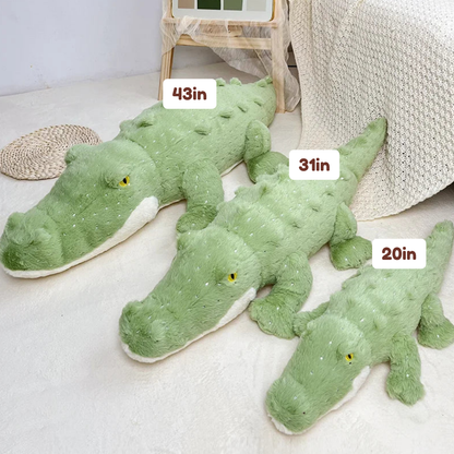 Soft Fluffy Green Crocodile Plush Toy
