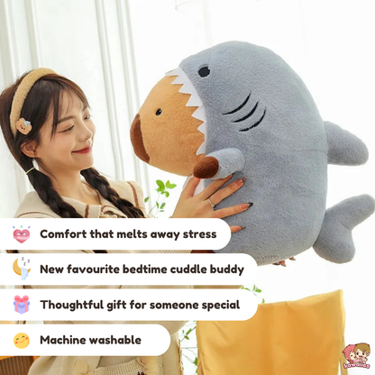 Shark Capybara Cosplay Plush