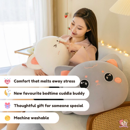 Momo & Nala the Kawaii Laying Cat Plushies