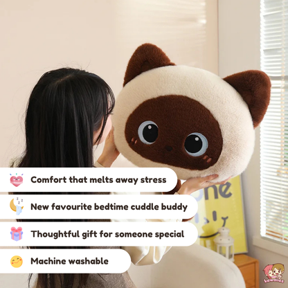 Kawaii Fluffy Cat Plush Pillows