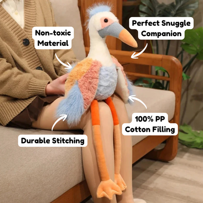 Peaches the Fluffy Crane Plush