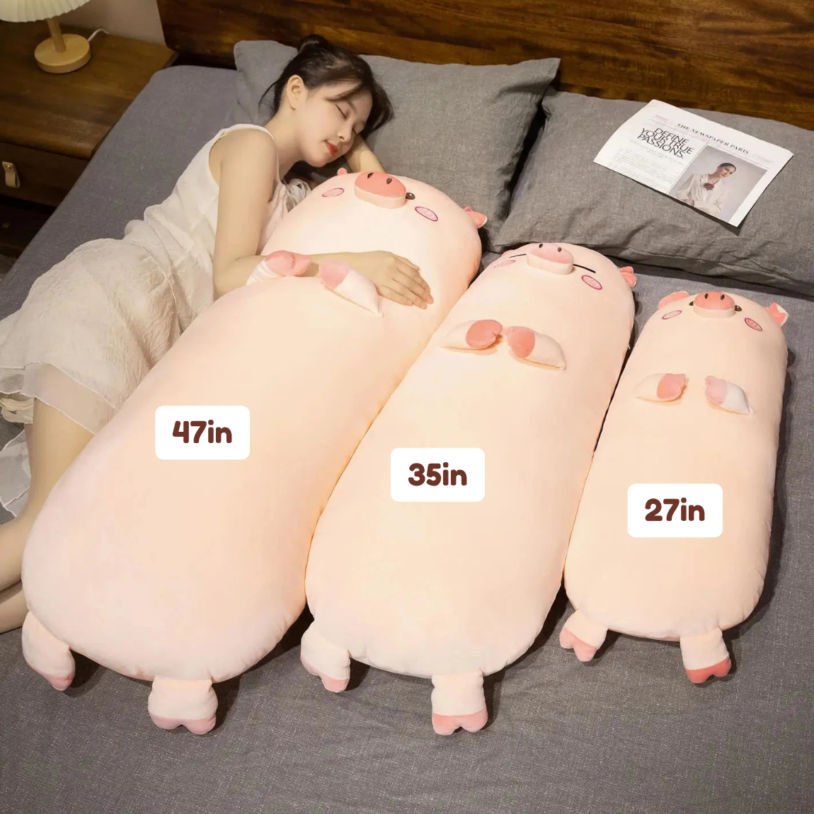 Long Snuggly Pig Plushies