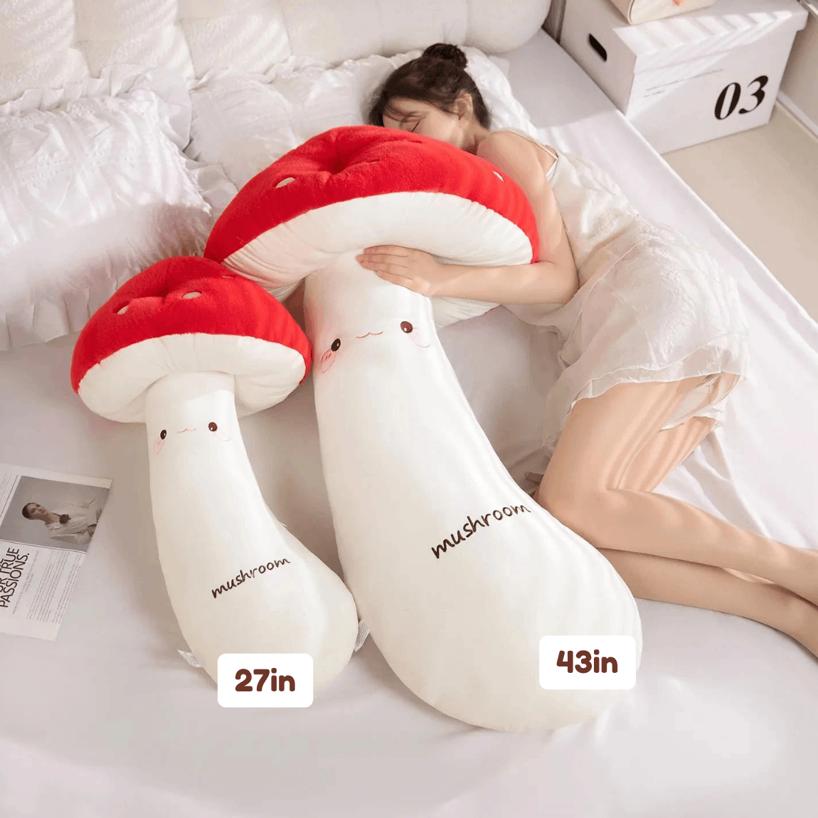 Kawaiies Collection - Soft toy - Mushie the Long Snuggly Kawaii Mushroom Plushies