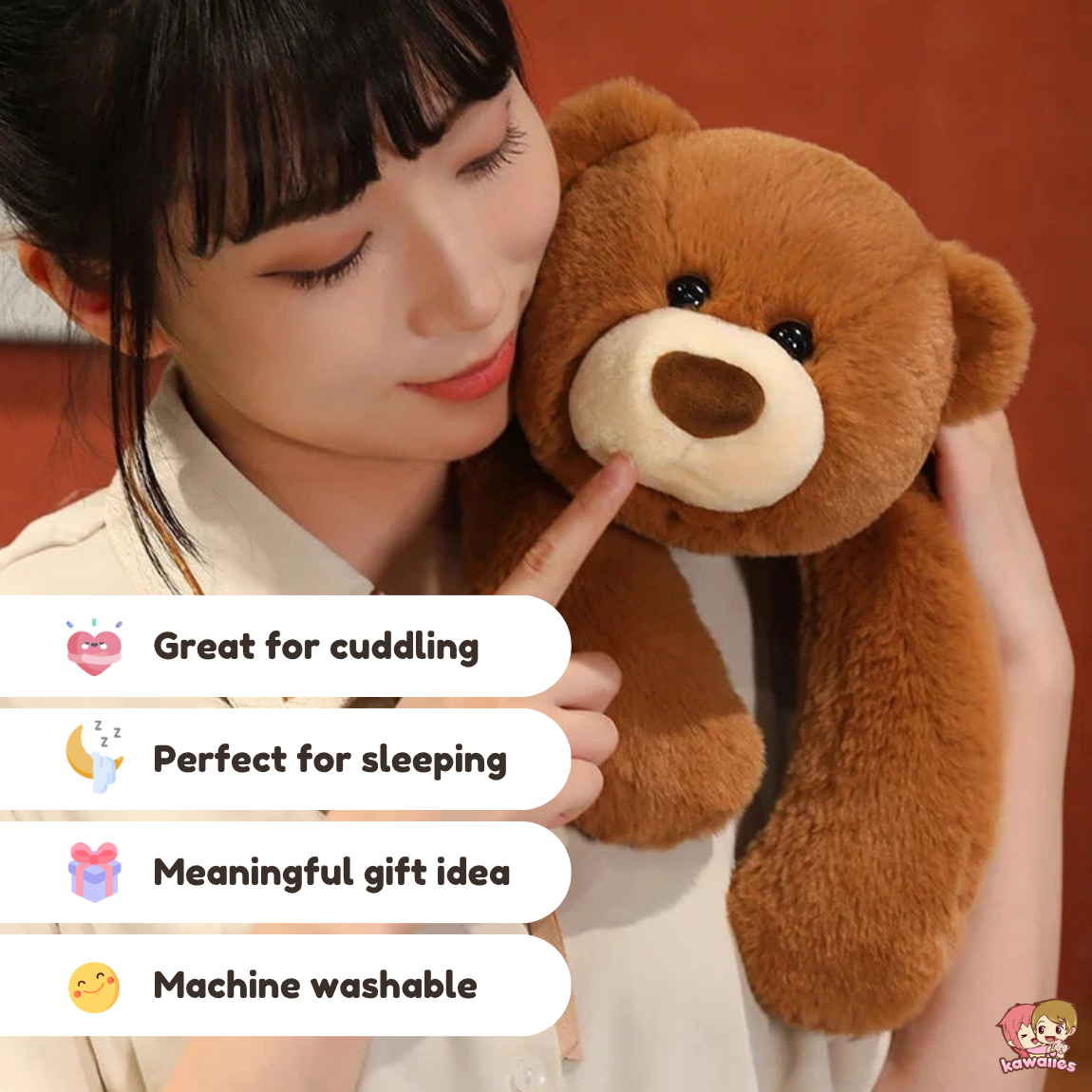 Kumo the Fluffy Brown Bear Plushie